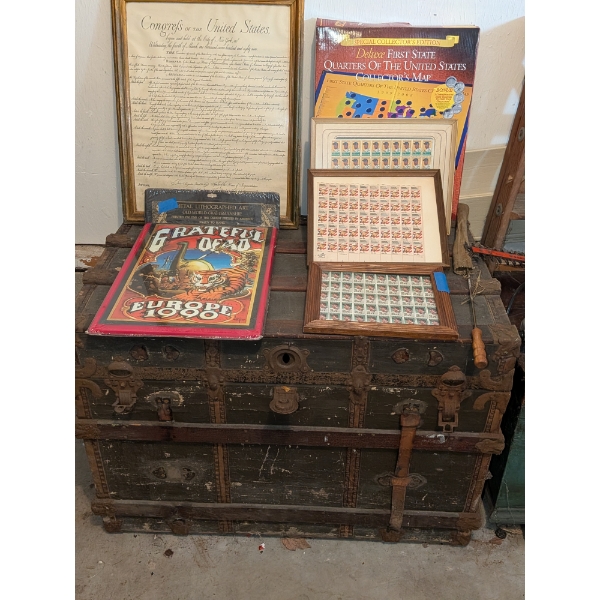 Quarter Map, Stamps in Frames, & Trunk
