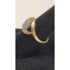 Image 2 : 14K Yellow Gold Women's Vintage Style Ring With Aquamarine - Size 6 - Weight: 2.6g