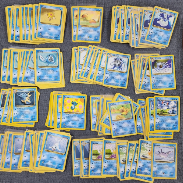 HUGE Assortment of Vintage Water Type Pokemon Trading Cards ~ MANY GREAT VINTAGE CARDS!