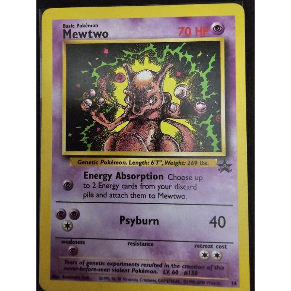 Mewtwo #14 Black Star Promo Vintage Rare Pokemon Trading Card