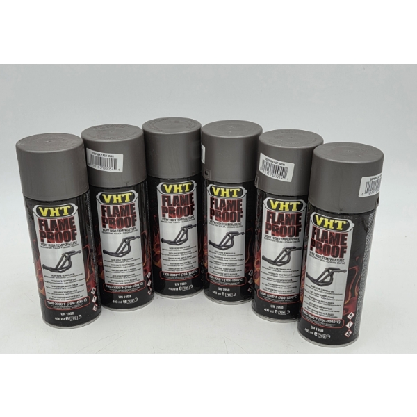 Six Brand New 13.5oz VHT Flame Proof High Temp Spray Paint In Cast Iron