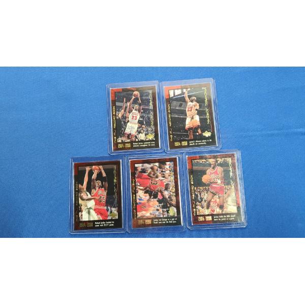 (5) 1999 Upper Deck Michael Jordan  "M.J Record Book" Basketball Cards