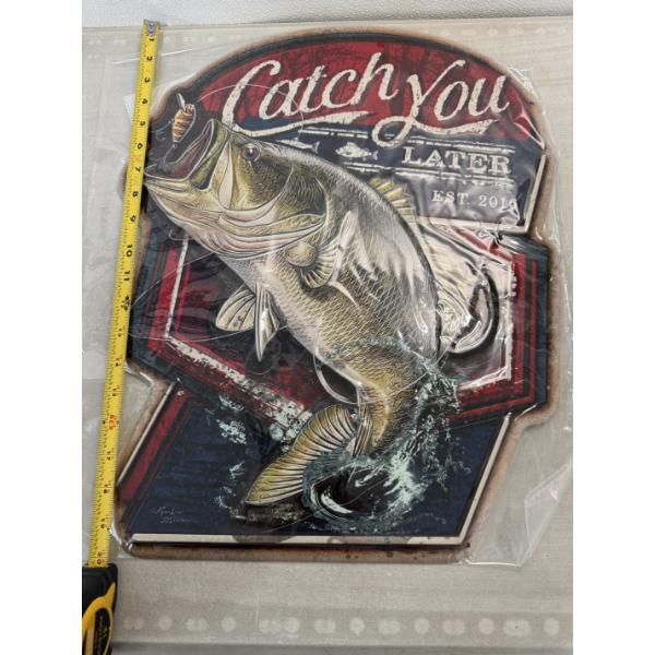Fishing  "Catch You Later" Metal Sign - Brand New In The Package 
