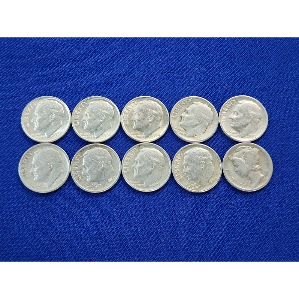 $1.00 Face Value of Assorted U.S. 90% Silver Dimes