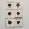 Image 1 : Six Lincoln Wheat Pennies Dated 1925 To 1954 also includes 1944-D, 1952-S, and 1954-S
