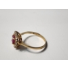 Image 2 : Beautiful 14K Gold Ring with Ruby/Diamond Colored Gemstones - Total Weight: 1.7g