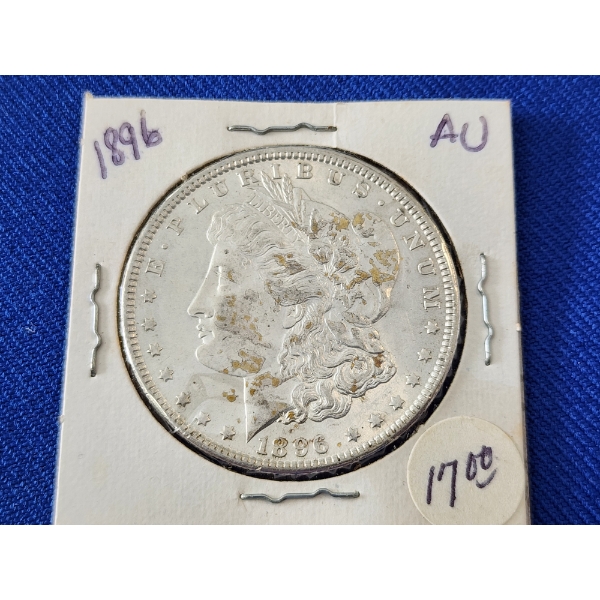 1896 AU 90% Silver Morgan Dollar