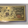 Image 4 : U.S. $2 Silver Dollars Gold Foil .99999999 - 24K Note In Protective Holder - Mint Condition