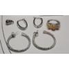 Image 5 : Lot Of Assorted Sterling Silver Jewelry Including Necklace, Earrings & Rings - Total Weight: 23.8g