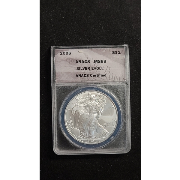 ANACS 2006 MS69 1 oz 999 Fine Silver American Eagle
