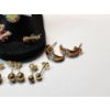 Image 6 : Gold-Tone Sterling Silver Jewelry: Opal Ring, 6 Pairs of Stud Earrings - Total Weight: 8.5g