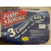 Image 2 : 3 Food Storage Packs of 3 Containers & 3 Lids - Brand New 