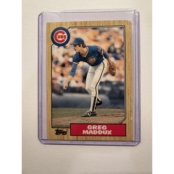 1987 Topps Traded Greg Maddux Chicago Cubs Rookie Baseball Card - High Grade Card