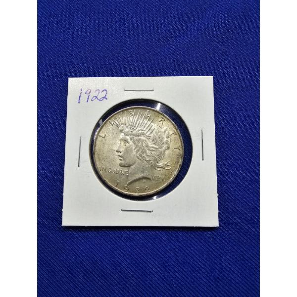 1922 Peace Silver Dollar in Protective Sleeve
