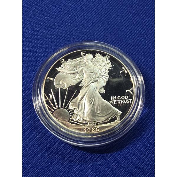 *Rare 1st Year of Issue* 1986- S American Eagle PROOF Silver Bullion Coin - 1 ozt .999 Fine Silver