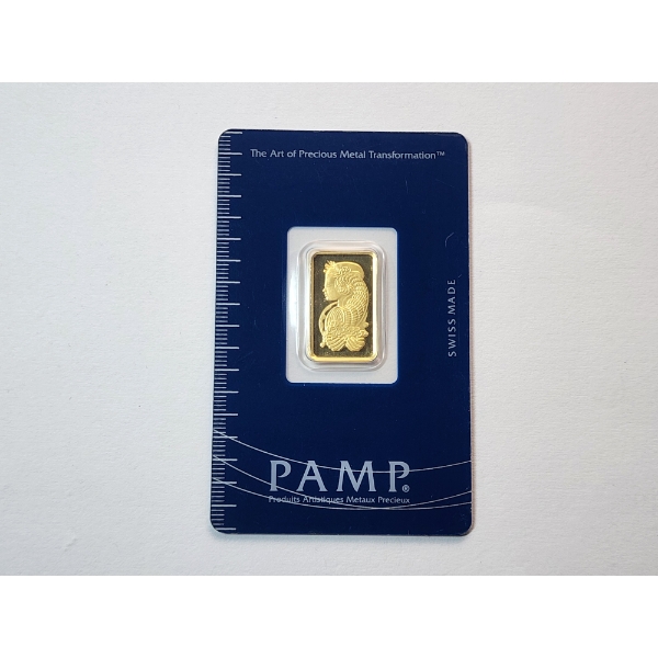 5-gram PAMP Swiss 999.9 Fine Gold Bar - Certified in Sealed Package