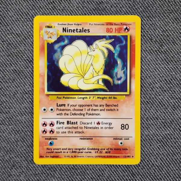 Ninetales 12/102 Holo Rare Vintage Base Set Pokemon Trading Card 