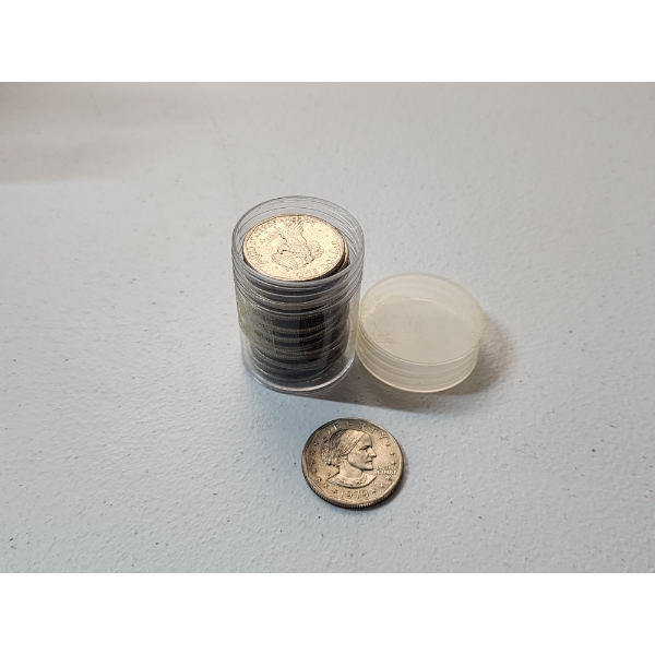 x20 1979 Susan B. Anthony Dollar Coins in Coin Tube - Face Value $20.00