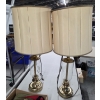 Image 5 : Vintage Beautiful 35'' Glass & Brass Eagle Lamps & Vintage License Plate Collection -No Shipping