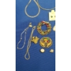 Image 2 : Assorted Costume Jewelry Pieces Featuring Vintage Clinton Women's 17-Jewel Mechanical Wristwatch 