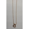 Image 4 : 14K Yellow Gold Horshoe Diamond 18" Necklace - Weight: 1.9g