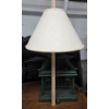 Image 4 : MCM Solid Wood 20''x25'' & 22''x26'' End Tables, 2 Ceramic Matching 33'' Lamps & 32'' Birdcage Lamp 