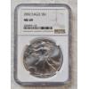 Image 1 : NGC MS69 Graded "2002" Silver 1oz. Eagle