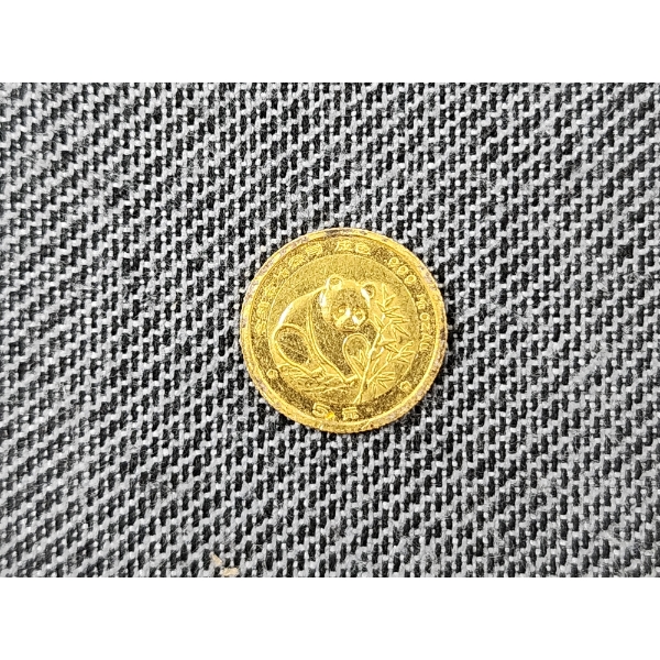 1988 1/20TH Oz .999 Fine Gold Panda Coin 