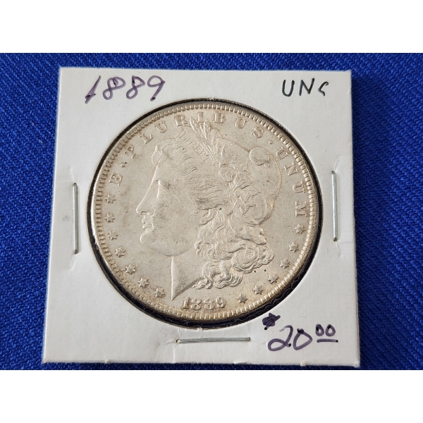 1889 UNC 90% Silver Morgan Dollar