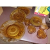 Image 1 : Vintage Group Amber Depression Glass Lot 11 Pcs As Shown - See Pics