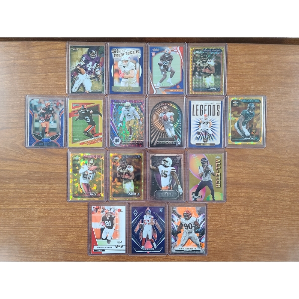 Lot of 17 Assorted Near Mint NUMBERED 1 OF /50 Football Trading Cards Ft. Cj Stroud & Odell Beckham