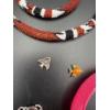 Image 5 : Large Lot of Costume Jewelry - Bangles Galore! - Cool Pattern Necklace & Bracelet Matching Set 