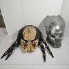 Image 1 : Sci-Fi Predator Cosplay Mask Set With Deluxe Latex Bio-Mask And Removable Silver Bio-Helmet