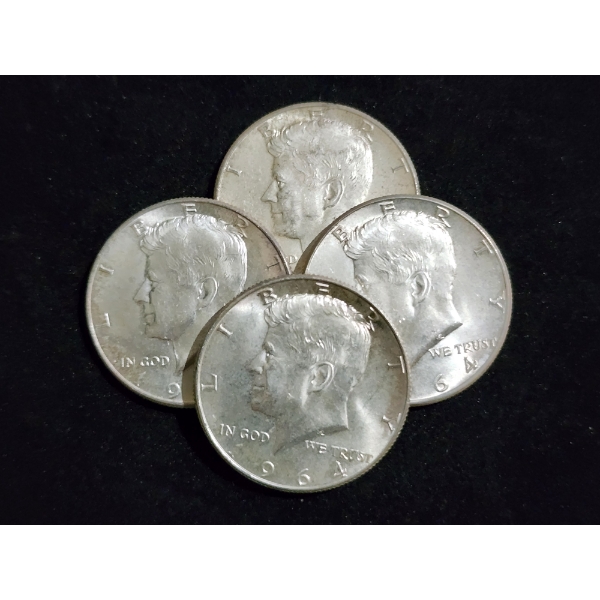$2.00 Face Value in 90% Silver 1964 Kennedy Half Dollars