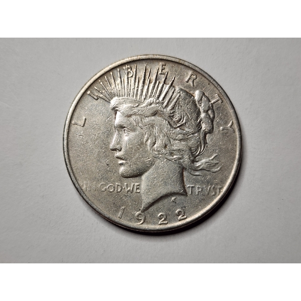 UNITED STATES 1922-D SILVER PEACE DOLLAR ~ ONLY SECOND YEAR MINTED! Minted at the Denver Mint!