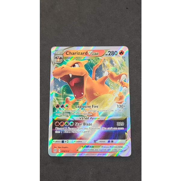 2022 Brilliant Stars Charizard V Star Holo 018/172 Rare Pokémon Trading Card 