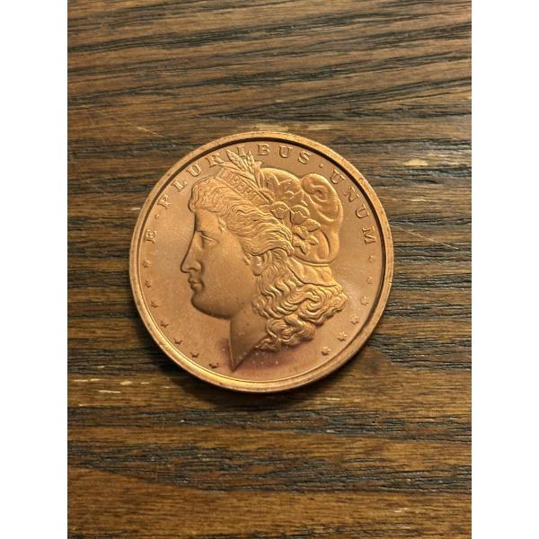 2011 1 oz Morgan Copper Round - One AVDP Ounce - Encapsulated