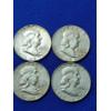 Image 4 : x10 Assorted Years 90% Silver Franklin Half Dollars FV: $5.00