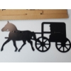 Image 5 : Home Interiors & Gifts: Horse and Buggy Metal Hangable Wall Art
