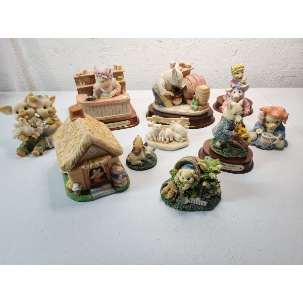 Assortment of Pig Collectibles Including Little Nook Village, Enesco, Hallmark, & More! 