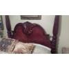 Image 2 : Exceptional Mahogany 4 Post Victorian Carved Queen Bed, Head & Foot - Mattress Included