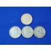 Image 1 : Lot of 4 U.S. Half Dollar Silver Coins: Kennedy & Franklin Half Dollars