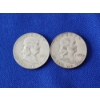 Image 1 : 2 - 90% Silver Franklin Half Dollars FV: $1.00