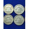Image 6 : x10 Assorted Years 90% Silver Franklin Half Dollars FV: $5.00