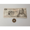 Image 1 : 1972 5 Mexican Peso Banknote & Chinese Quing Dynasty Coin 