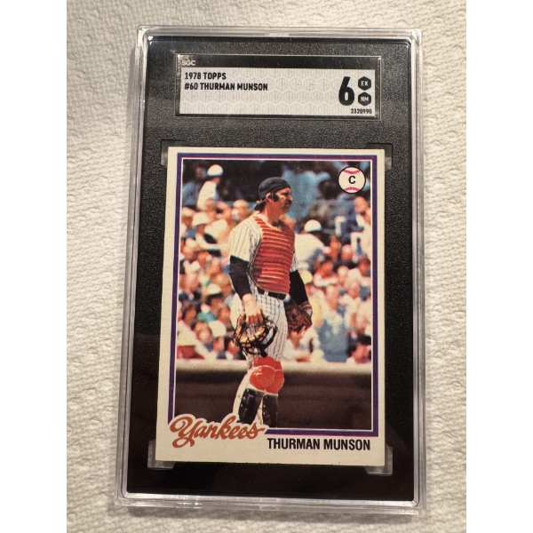 1978 Topps Thurman Munson #60 Yankees - Graded SGC 6