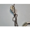 Image 6 : Gorgeous Sterling Silver Opal and Purple Ring and Necklace - TW: 5.7g