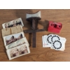 Image 1 : Two Vintage Stereoscopes: Antique Hand-Held Wooden & Red View-Master Handheld 