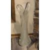Image 6 : Large 24" Tall Art Glas Vase / Sculpture Seedy Bubbles Thruought & Heavy - App 9 1/2" Width See Pics