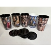 Image 1 : Wrestling Cups with Lids - WWE Smackdown - 5 Cups 